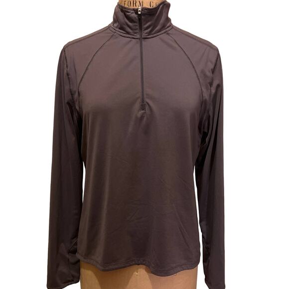 Champion Tops - Women's Champion Gray Activewear Half Zip Pullover Top Size XL